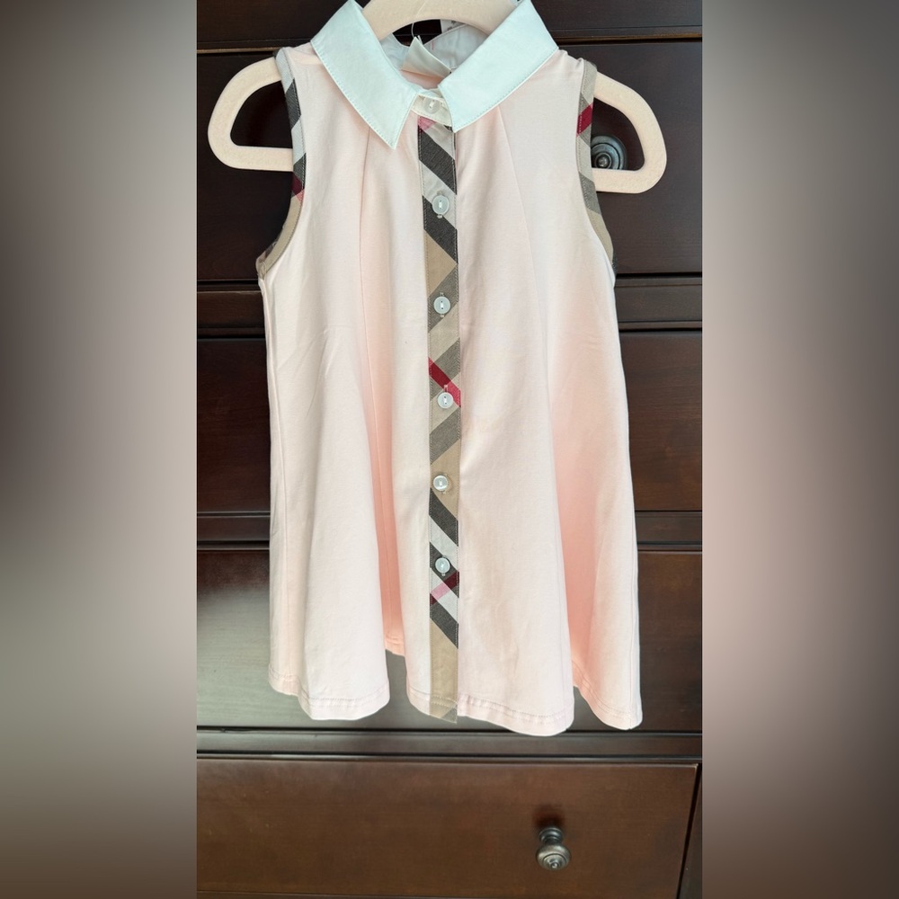 Adorable Light Pink Sleeveless Button Down Trapeze Dress